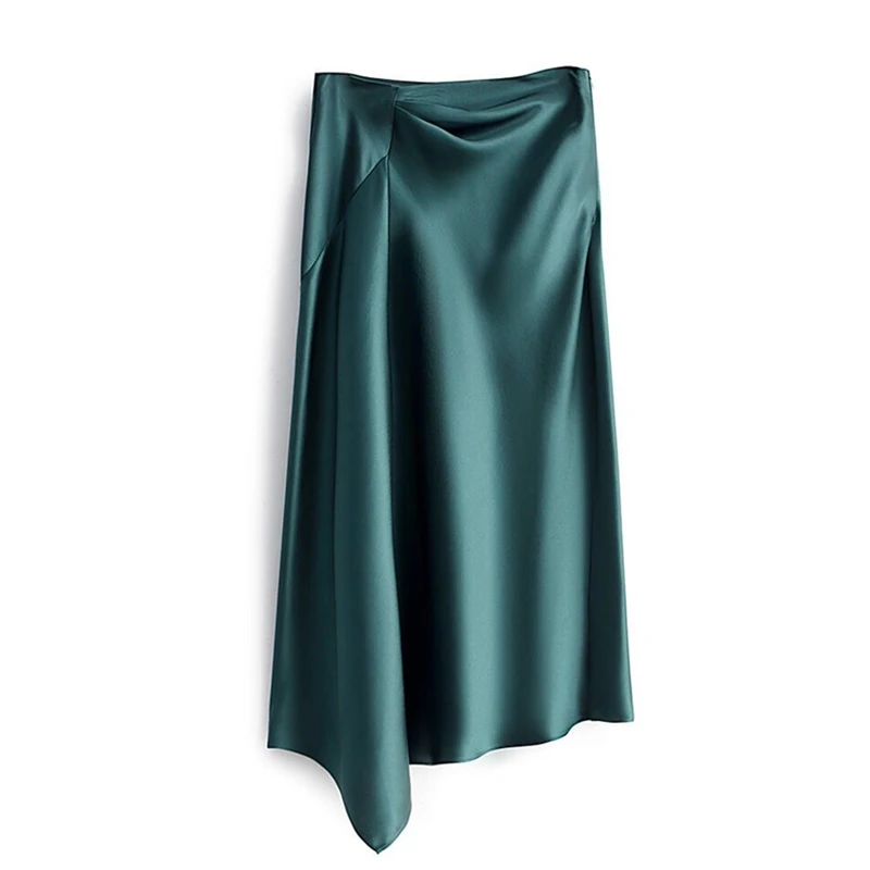 PROD 1005001841490264 Korean England Office Lady Simple Solid Satin
Elegant Summer Midi Skirt Women Faldas Mujer Moda Long Skirts Women
Plus size