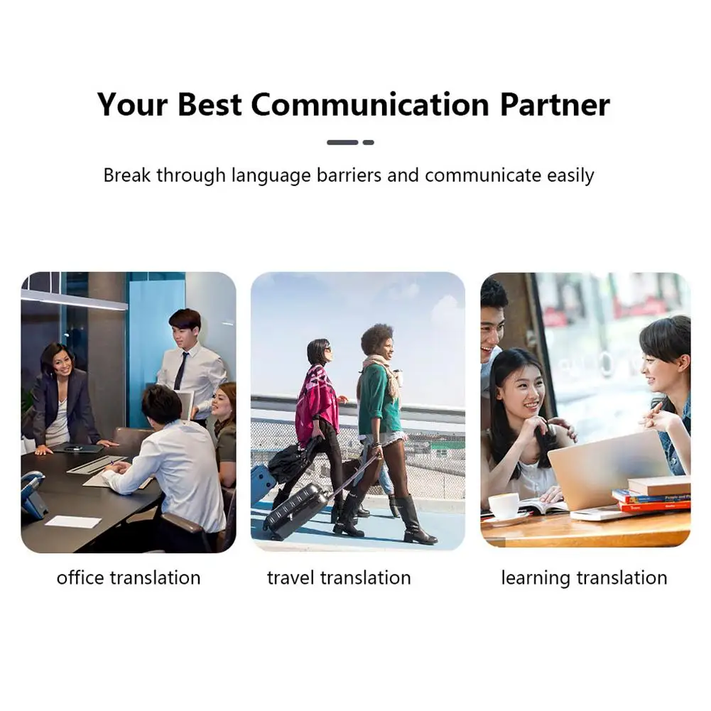 G6 Portable Smart Voice Translator 70+ Multi-languages Two-Way Real Time Translate Bluetooth Mini Wireless Instant Translator