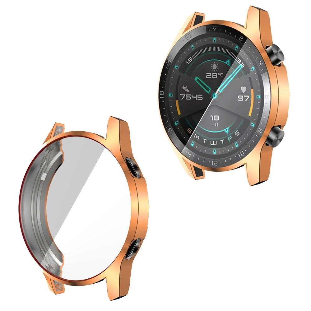 Защитный чехол для huawei Watch GT 2 46 мм 360 TPU чехол Полный Чехол для huawei Watch GT2 46 мм защитная оболочка экрана