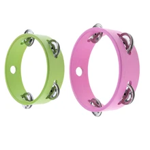 Тончайшая древесина 6 ''бубен Колокольчик для малыша раннего музыкальная обучающая игрушка