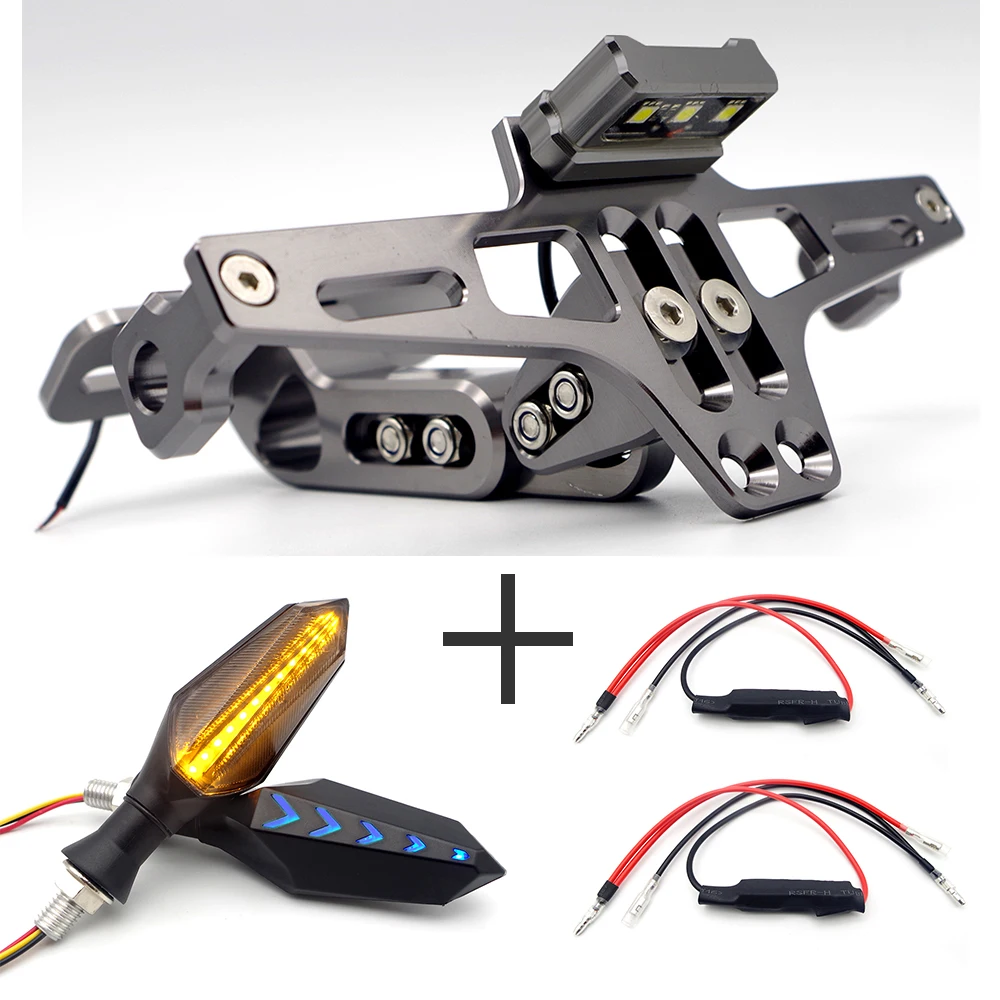 36 рамка номерного знака мотоцикла аксессуары для YAMAHA raptor 350 660 700 rd 350 road star sr250 стартер tdm 850 900 tmax530 - Цвет: Темно-серый
