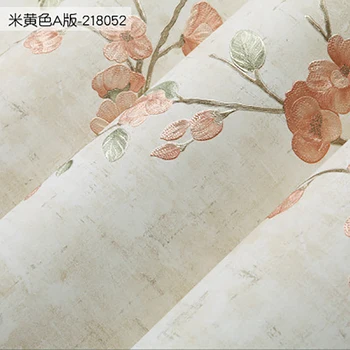 

Retro American garden vine flower non woven fabric 3D Wallpaper bedroom living room wallpaper AB with wallpaper Y89