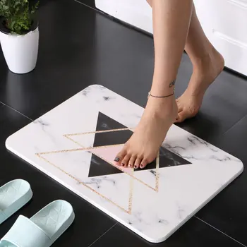 

Bathroom Rug Fast Drying Absorbent Mats Diatomaceous Earth Foot Mat Anti-slip Mud Floor Shower Bath Mat Carpet