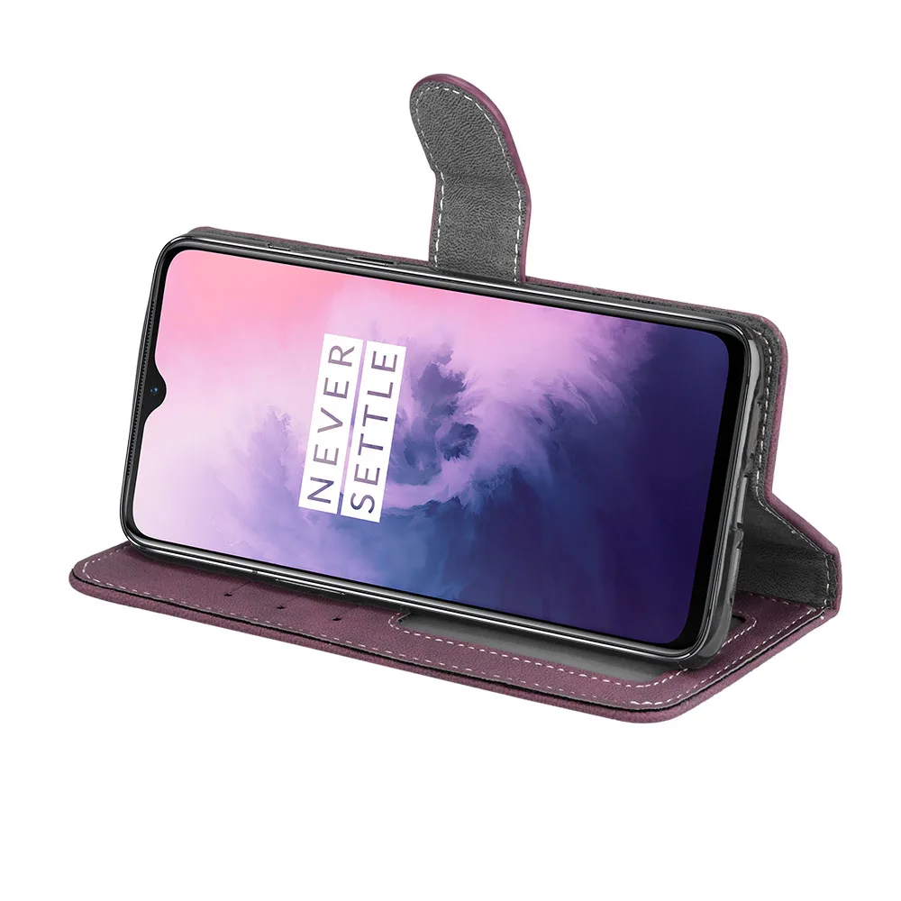 Sale 100pcs/lot Vintage Scrub 3 card flip wallet leather cover case for One plus 5 5T 6 7 7 Pro Oneplus 5 5 T 6 7 7 Pro shell 14