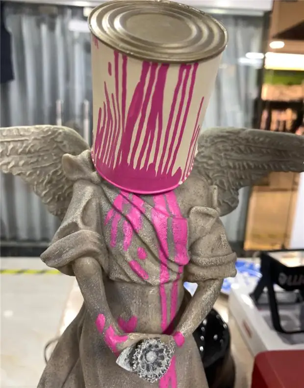 Купить Бэнкси Железный Ковш Ангел брызги краски Ангел рука серый тренд ...