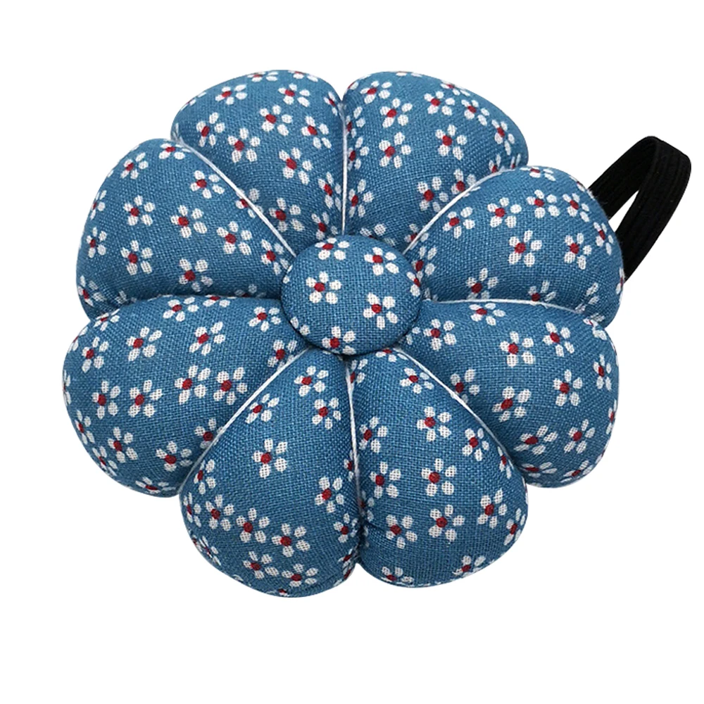 F Cute Fabric Pumpkin Shape Holder Pin Cushions with elastic wrist band Wearable Needle Pincushion For Sewing Quilting Pin Holder - Цвет: F