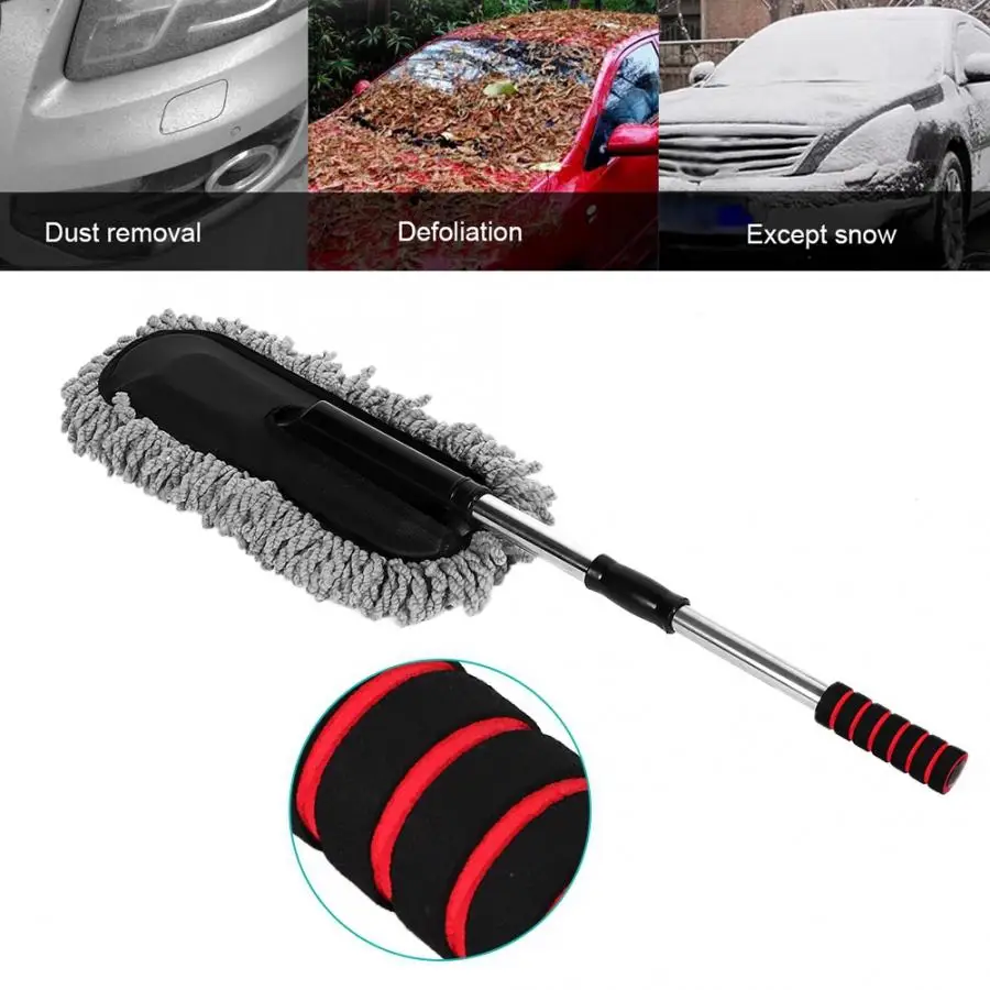 ZTB Автомобильная щетка для очистки стекла Duster Выдвижная восковый порошок моющийся тащите моющиеся губки для мытья автомобиля инструменты