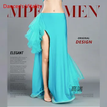 

Women Dancewear Belly Dance Side Split Bubble Skirt Belly Dance Skirts Hollywood Belly Dancing Skirt
