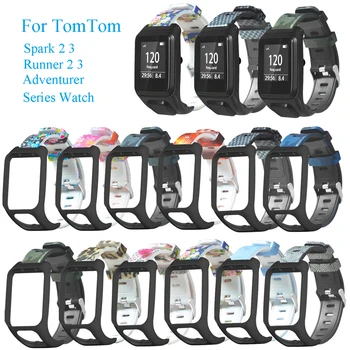 

1PC Colorful Printed Breathable Watchband Replacement Watch Strap for TomTom Spark Runner 3 2 Series Watch Accessories
