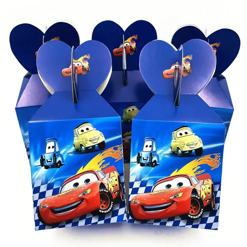 Candy box 6pcs 6 шт./компл. 7 дюймов DISNEY Молнии МакКуина из мультфильма пластина товары для детской вечеринки детская День рождения украшения для праздника и сувениры - Цвет: Candy box 6pcs