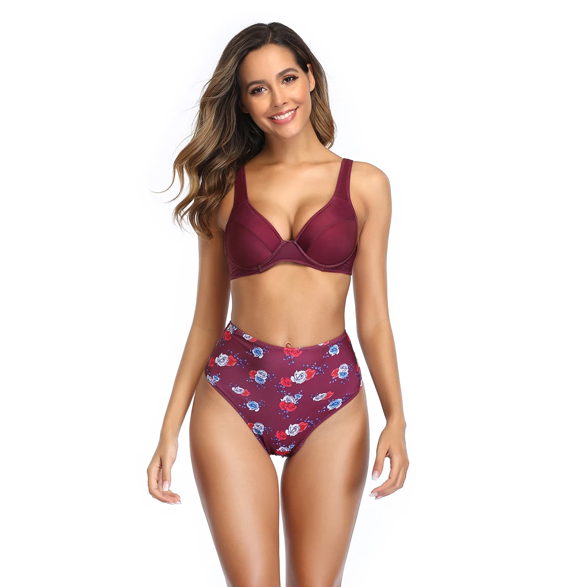 Сексуальный купальник бикини для женщин 2020 модный жесткий с принтом полосками