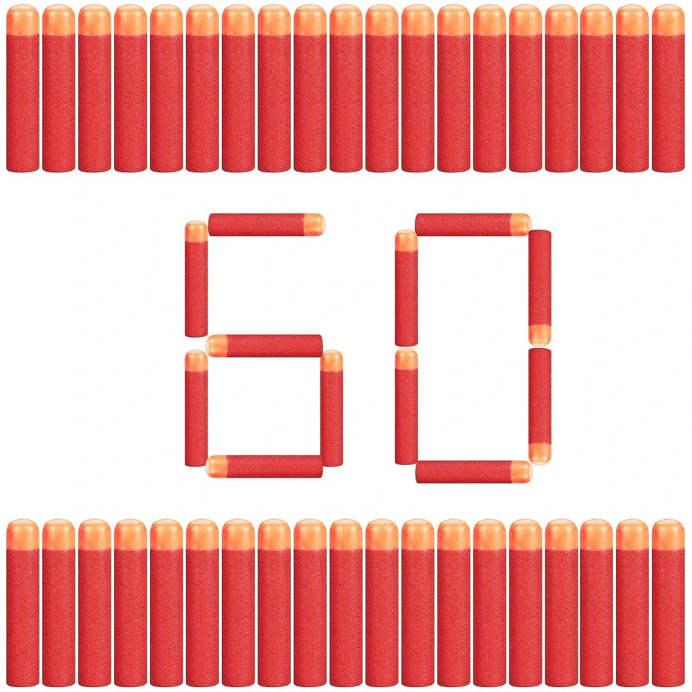Red Foam Darts Mega Bullet Refill 60Pcs 