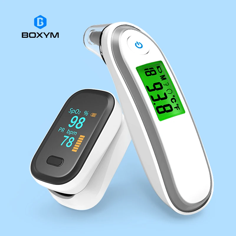 BOXYM медицинский Пальчиковый Пульсоксиметр и детский инфракрасный термометр