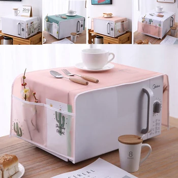 

Waterproof 1pcs Grease Proofing Storage Bag Kitchen Accessories Double Pockets Dust Covers Microwave Cover Microwave Oven Hood