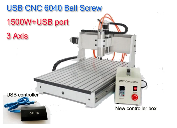 

Free shipping USB port CNC6040 1.5kw CNC Router CNC 6040 Engraving /drilling/ milling/cutting mahcine ball screw