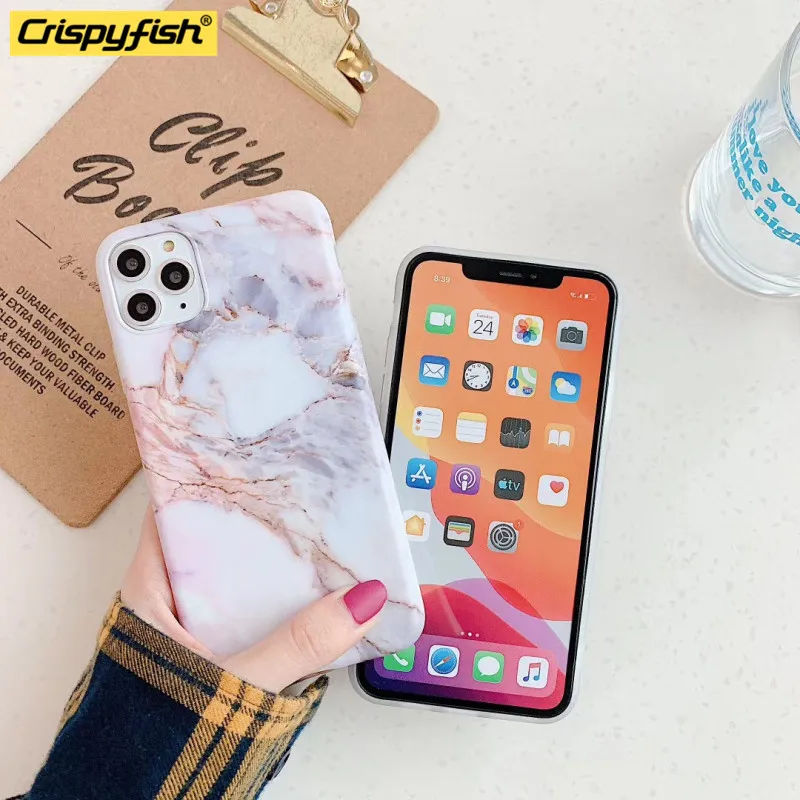 Винтажный мягкий ударопрочный чехол с градиентным мрамором для iPhone 11 Pro Max XR XS 6s 7 8