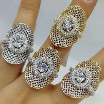 

GODKI Cool Luxury Chic Hat Design Bold Rings with Zirconia Stones 2020 Women Engagement Party Jewelry High Quality