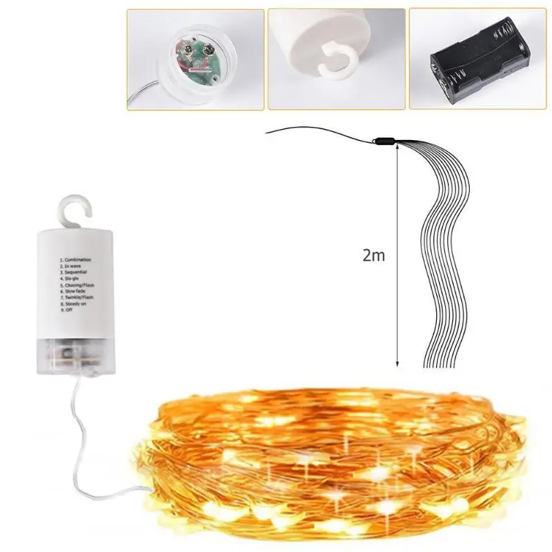 2 м 100/200LED светильник-гирлянда с изображением дерева, лозы, Сказочная декоративная лампа, модель 8, теплый белый, с пультом дистанционного управления, вечерние, для дома, сада