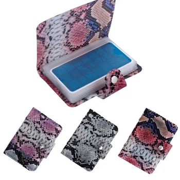 

20Slots 3 Style Snakeskin Nail Stamping Plate Holder Case Rectangular Nail Art Plate Organizer