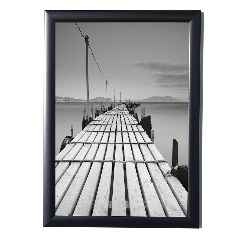 

21*29.7 CM Black Simulation Wood Table Wall Photo Frame Hardboard Back with Glass For A4 Photos Picture Certificates Album Decor