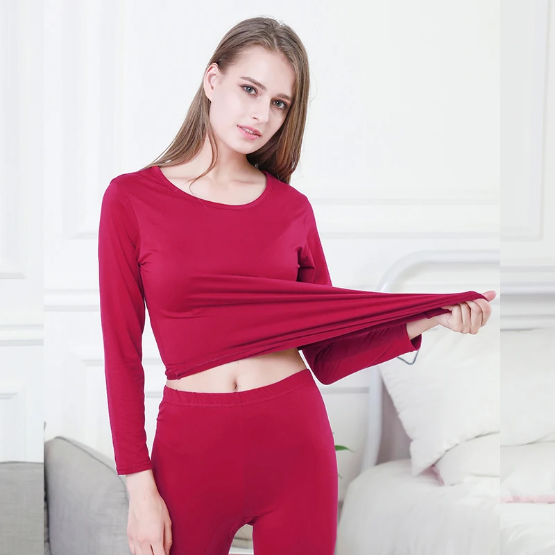 

Womens plus size High quality winter clothing long johns thermal underwear includes top t shirt and bottom pants