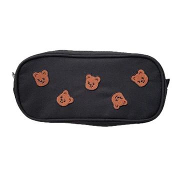 

Cute Black Cosmetic Bag Large Capacity Mini Storage Box Portable Zip Lock Eco Friendly Pochette Masque Home Organizer EB50SN