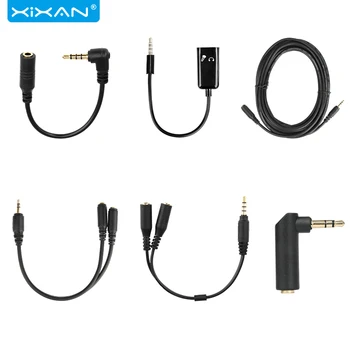 

Microphone Extension Cable For Mobile Phone 2in1 Audio Adapter 2.5 Male To 3.5mm Female Aux Cables Video Conversion Cord For PC