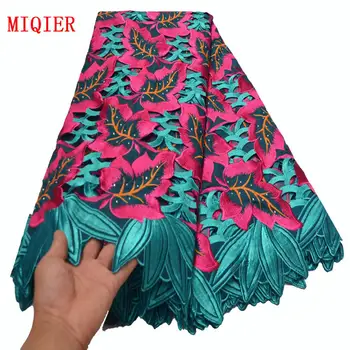 

MIQIER High Quality African nigerian tulle Lace Fabric cotton fabric guipure lace fabric Pure Cotton Embroidery nigerian dress