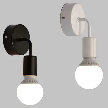 

Modern nordic simple LED E27 iron wall light bed room bedside foyer study wall light balcony aisle dining room wall lamp