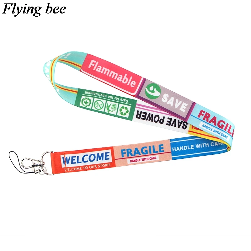 Flyingbee Предупреждение знаки брелок для мобильного телефона с изображением