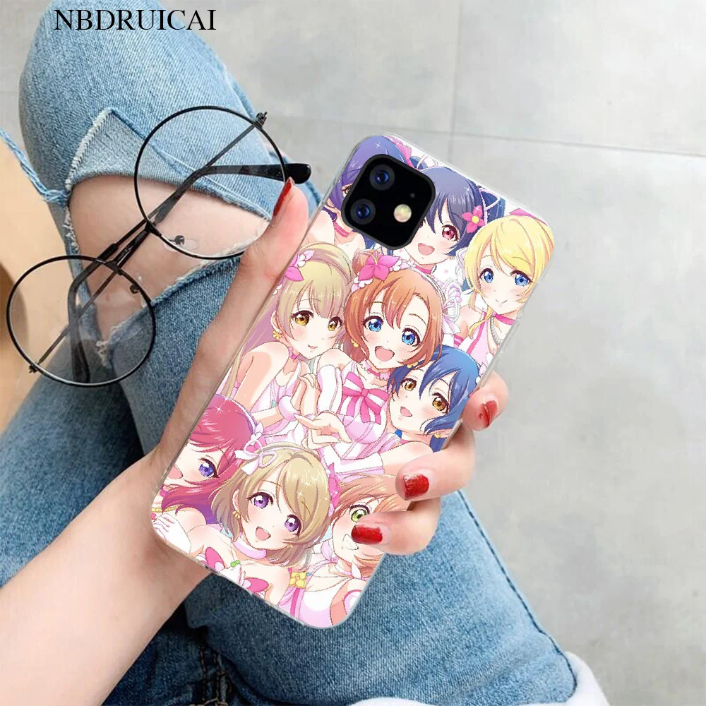 NBDRUICAI аниме красота Любовь Живая блестящая Милая телефонная Обложка для iPhone 11 pro XS