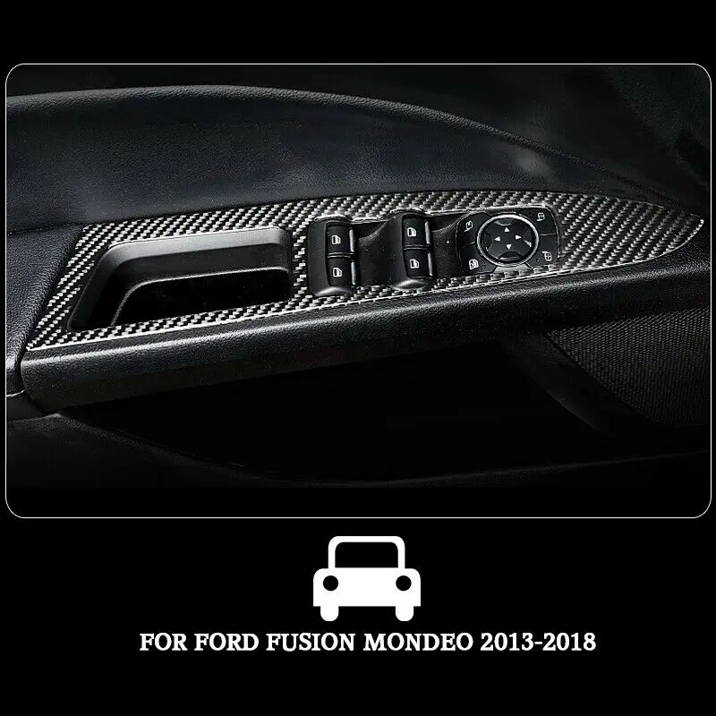 Накладка на оконный переключатель из углеродного волокна для Ford Fusion Mondeo 2013