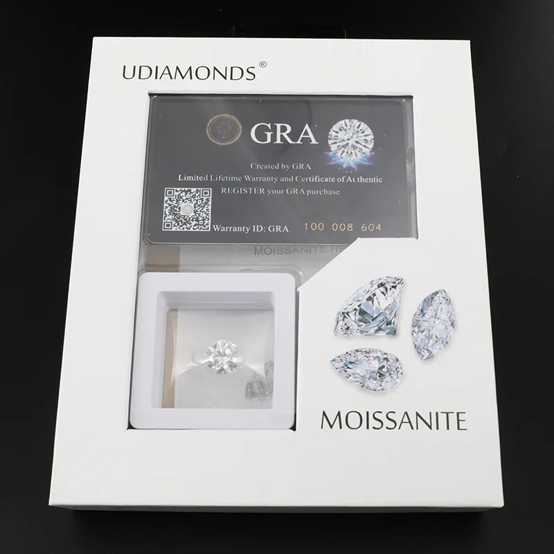 모사나이트 모이사나이트 다이아몬드 반지, D 컬러, VVS1 EX, 2ct, 3ct, 5ct, 라운드 솔리테어, 약혼 925, 스털링 실버 반지 9 Pacakge 인증서가 있는 모산 다이아몬드 비드, 느슨한 스톤 패스, 슈퍼 화이트 D 컬러 FL 모이사나이트, 0.1-5ct, 신제품