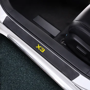 

4 Pcs Car Door Sill Sticker Waterproof Anti-scratch Sticker For BMW X1 X2 X3 X4 X5 X6 X7 Threshold Welcome Pedal Accessories