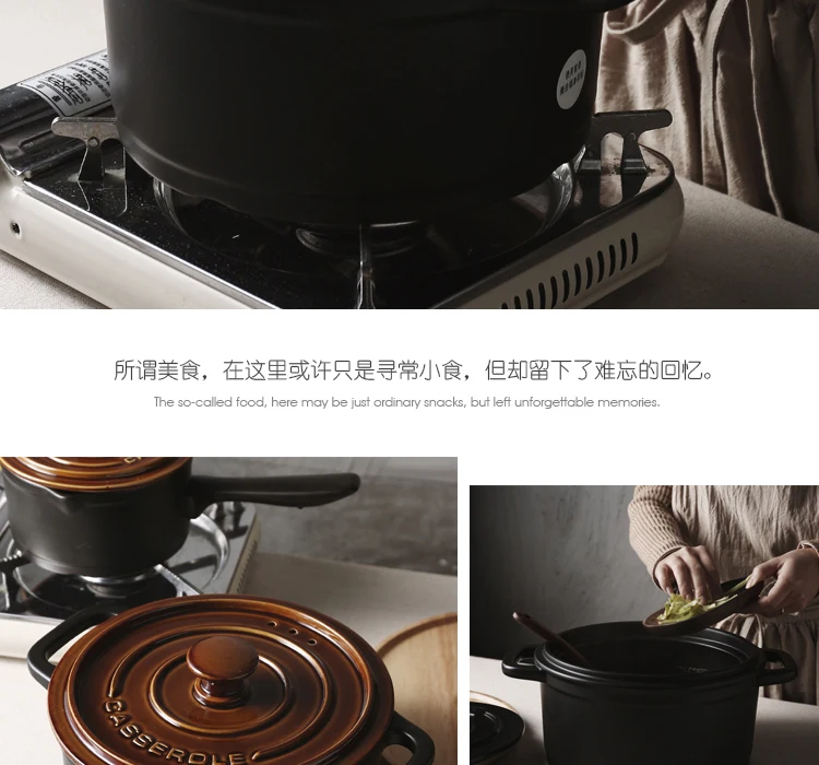 Японский стиль кастрюля eramic pot Бытовая кастрюля открытая огнеупорная жаростойкая суп посуда для заварки пузатую кастрюля для тушения