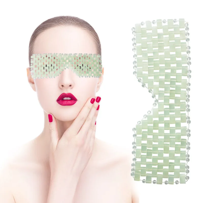 

Natural Eyelid Jade Mask Face Eyes Jade Beauty Device Eye Massager Therapy Jade Stone Sleep Eye Mask Eye Massager spa salon