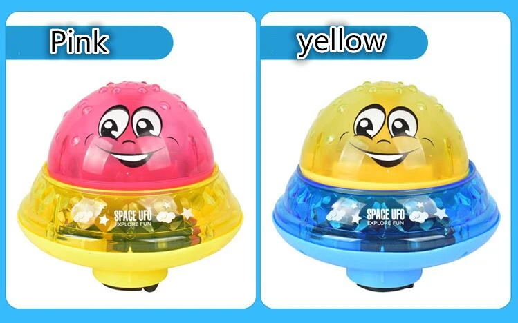 Распыления воды игрушка, игрушки для ванной брызг воды света поворот с душ balle со светодиодами; большие размеры bain водные игрушки детей вечерние Ванная комната
