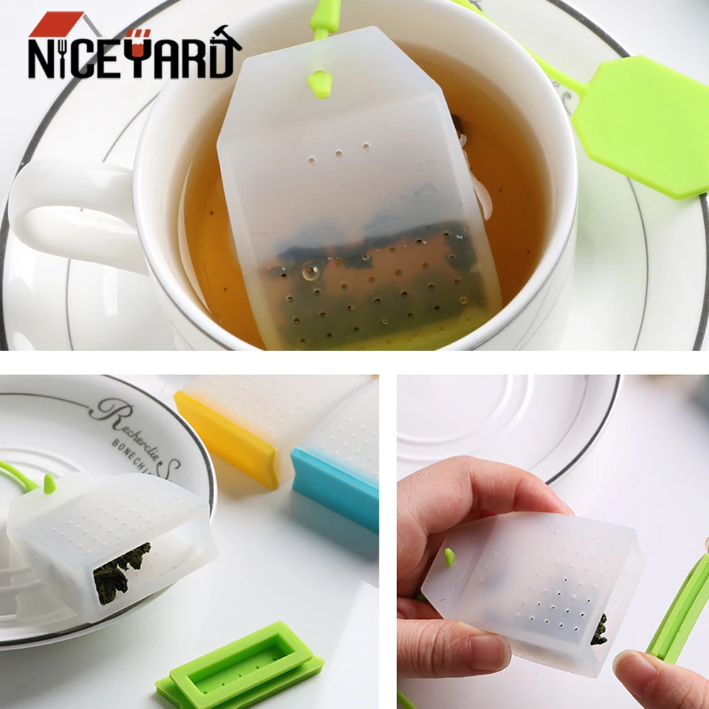 NICEYARD Food-grade Silicone Tea Bag Strainers Infuser High Temperature Resistance Herbal Infusers Random Color | Дом и сад