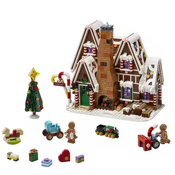 

2020 Gingerbread 10267 1477pcs New Release Movie Series Gingerbread House Building Blocks Brick Lepining Friends Toys Gifts