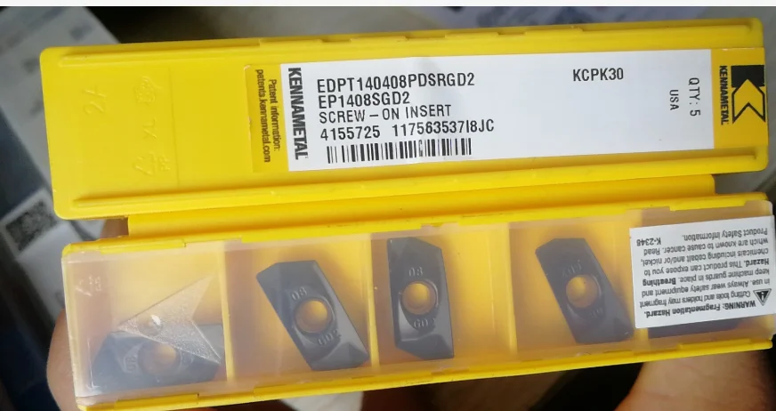10 шт. KENNAMETAL твердосплавные вставки EDPT140408PDSRGD2 KCPK30