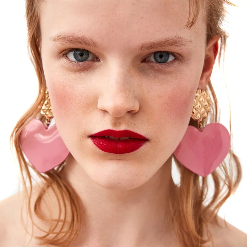 

Terreau Kathy 2019 Fashion Bohemian Gold Big Drop Earrings For Women ZA Statement Geometry Metal Dangle Earrings Accessories