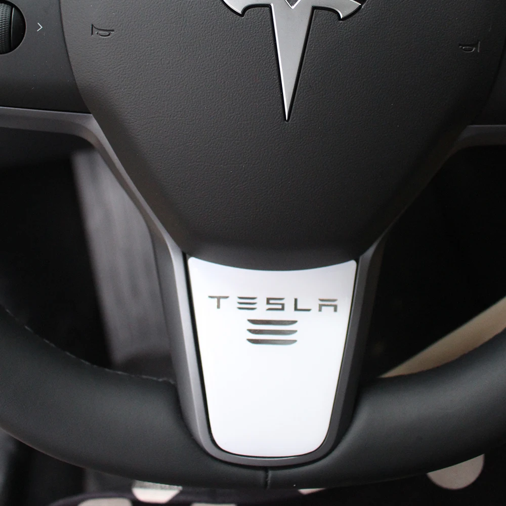Декоративная Обложка на руль автомобиля для тюнинга Tesla Model 3|Наклейки салона