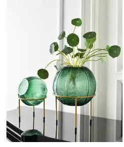 

NORDIC CREATIVE GLASS ROUND VASE TRANSPARENT HYDROPONICS FLOWER ARRANGEMENT MODERN HOME DESKTOP DECORATIONS WEDDING FLOWER VASE