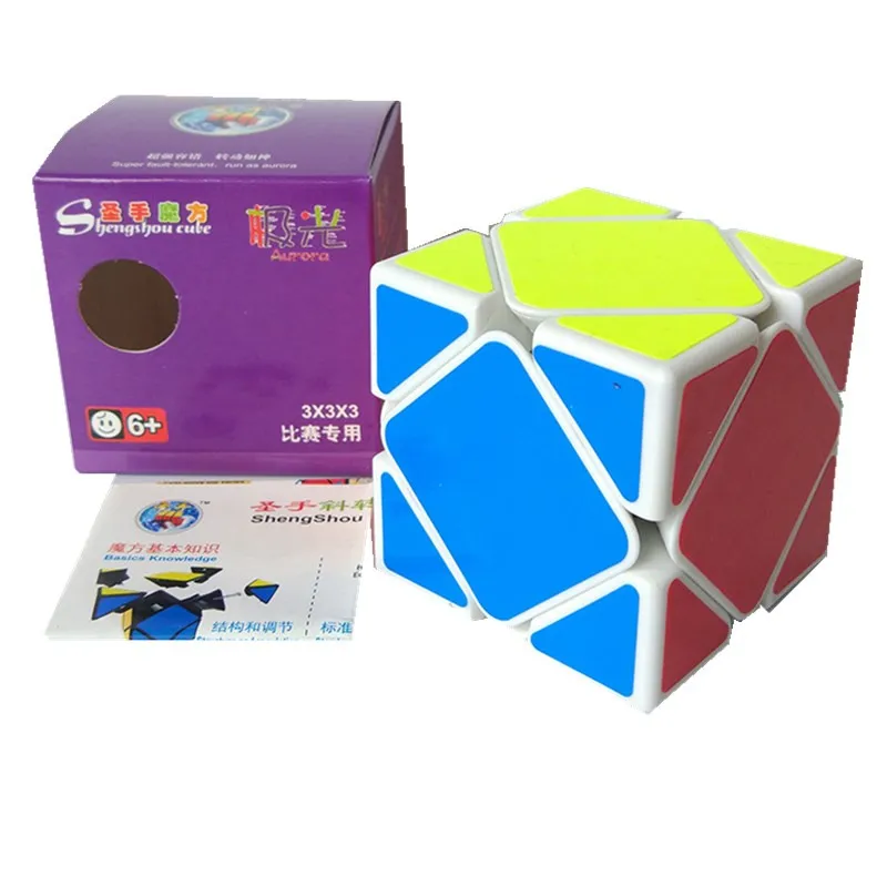 ShengShou JiGuang 3x3x3 Skew волшебный куб безопасный АБС пластик образовательная разведка ультра-гладкая 3x3 кубар-Рубик на скорость детские игрушки