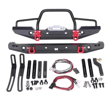 

1/10 RC Rock Crawler Metal Front Bumper with Led Light for Axial SCX10 9004 High Quality RC Parts Accessories for RC Crawler