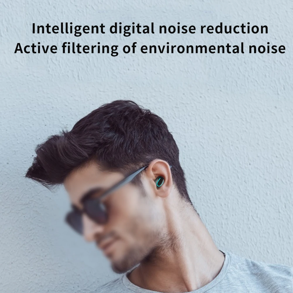 Q82 TWS водонепроницаемые спортивные Bluetooth наушники светодиодный цифровой дисплей вкладыши офисные беспроводные наушники силиконовая крышка устойчивы к поту