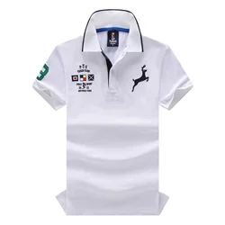 Polo camisas para homens tamanho grande novo estilo de moda manga curta de alta qualidade camisa polo marca masculina negócios 440