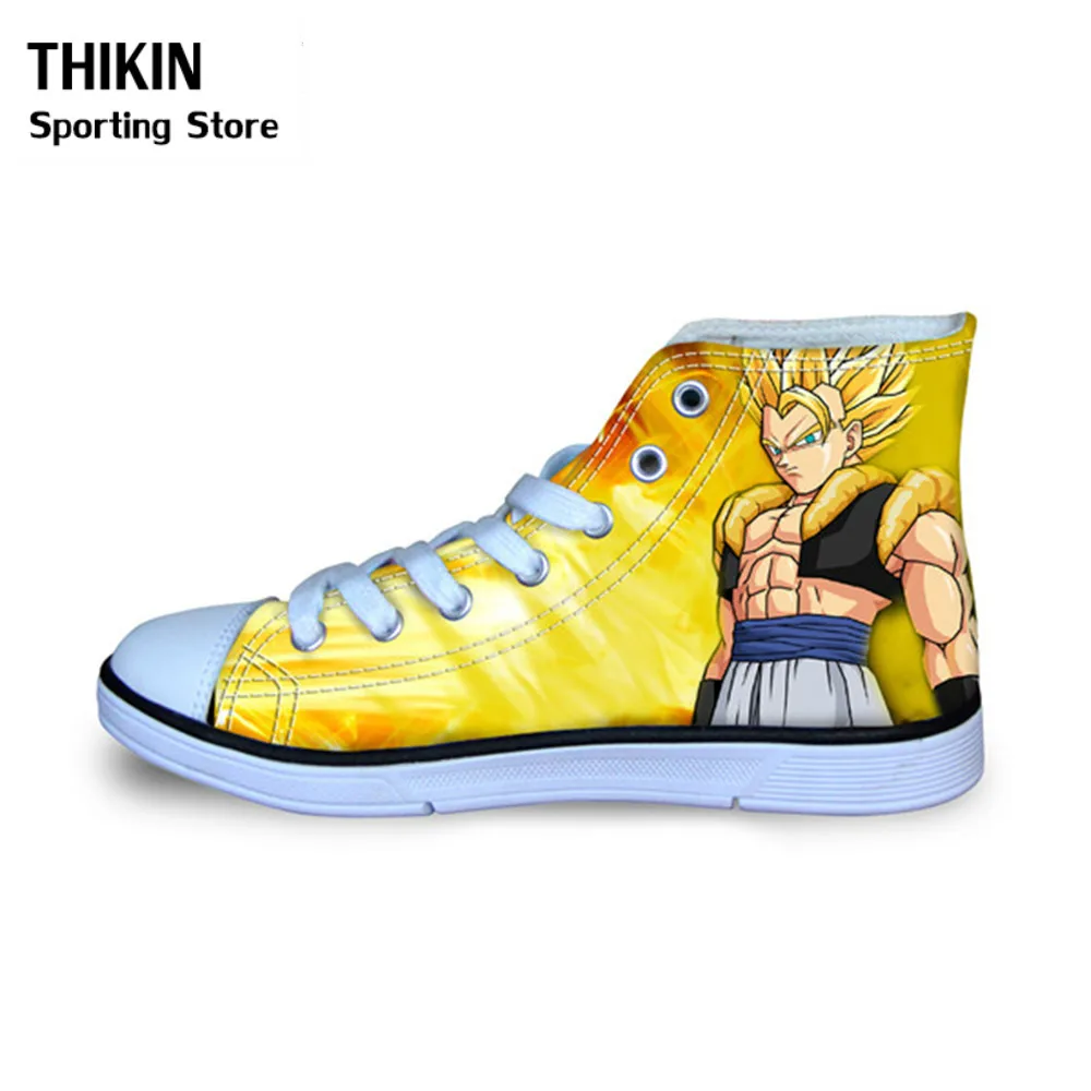 as picture THIKIN Dragon Ball Z кроссовки аниме парусиновая прогулочная обувь Детские кроссовки для девочек и мальчиков новая детская Баскетбольная обувь - Цвет: as picture