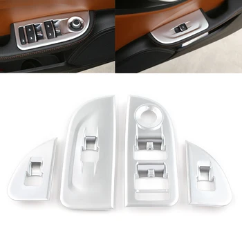 

4x ABS Chrome Window Lift Switch Button Frame Cover Trims For Alfa Romeo Giulia 2017 2018 2019 2020 Car Stickers Accessories