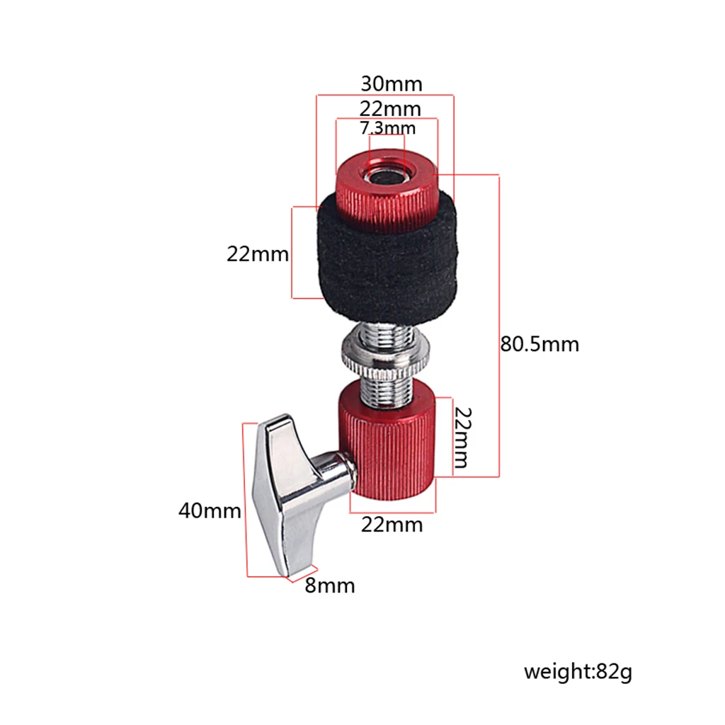 Red Hi-Hat Clutch Alloy Made Standard Jazz Drum Percussion Instrumental Parts & Accessories